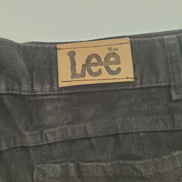 VTG 80s Lee High Rise Curvy Mom Corduroy Jeans 32" Waist Talon Zip USA - Picture 7 of 11